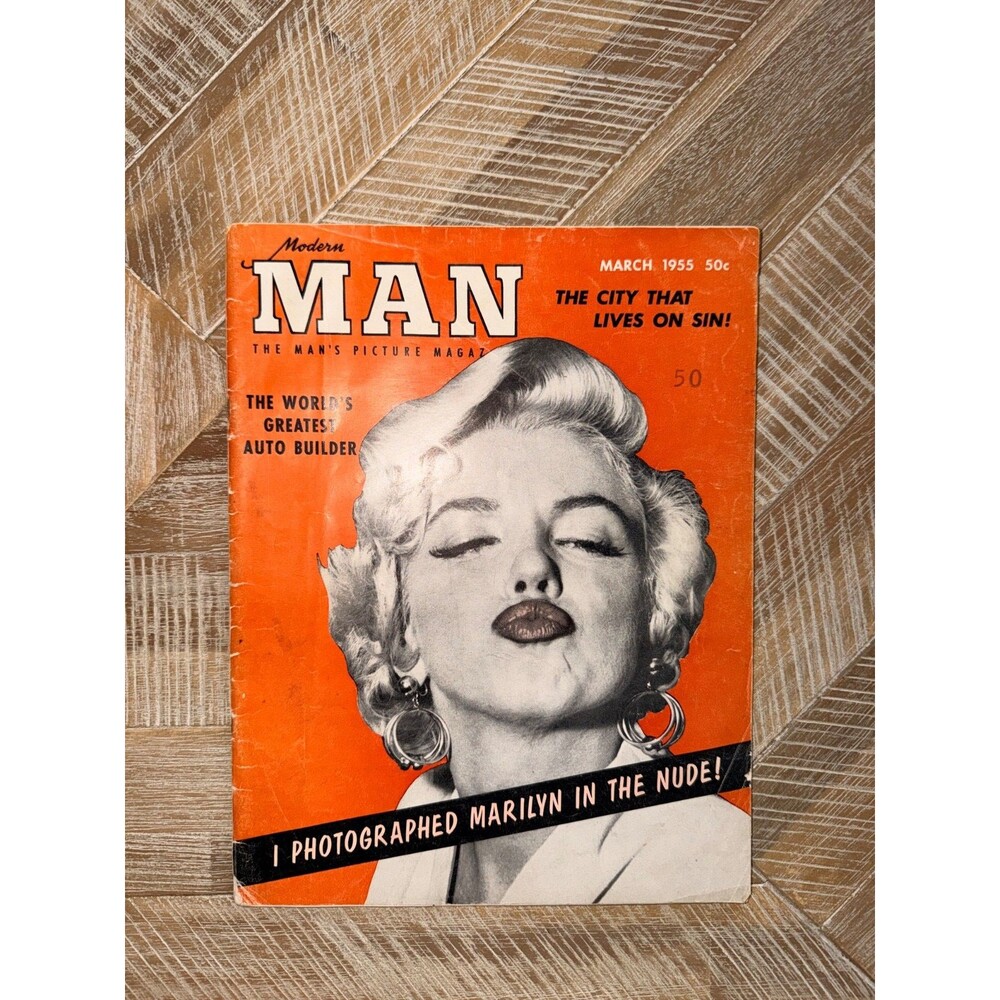 Vintage Marilyn Monroe Movie Magazine Modern Man March 1955 Picture